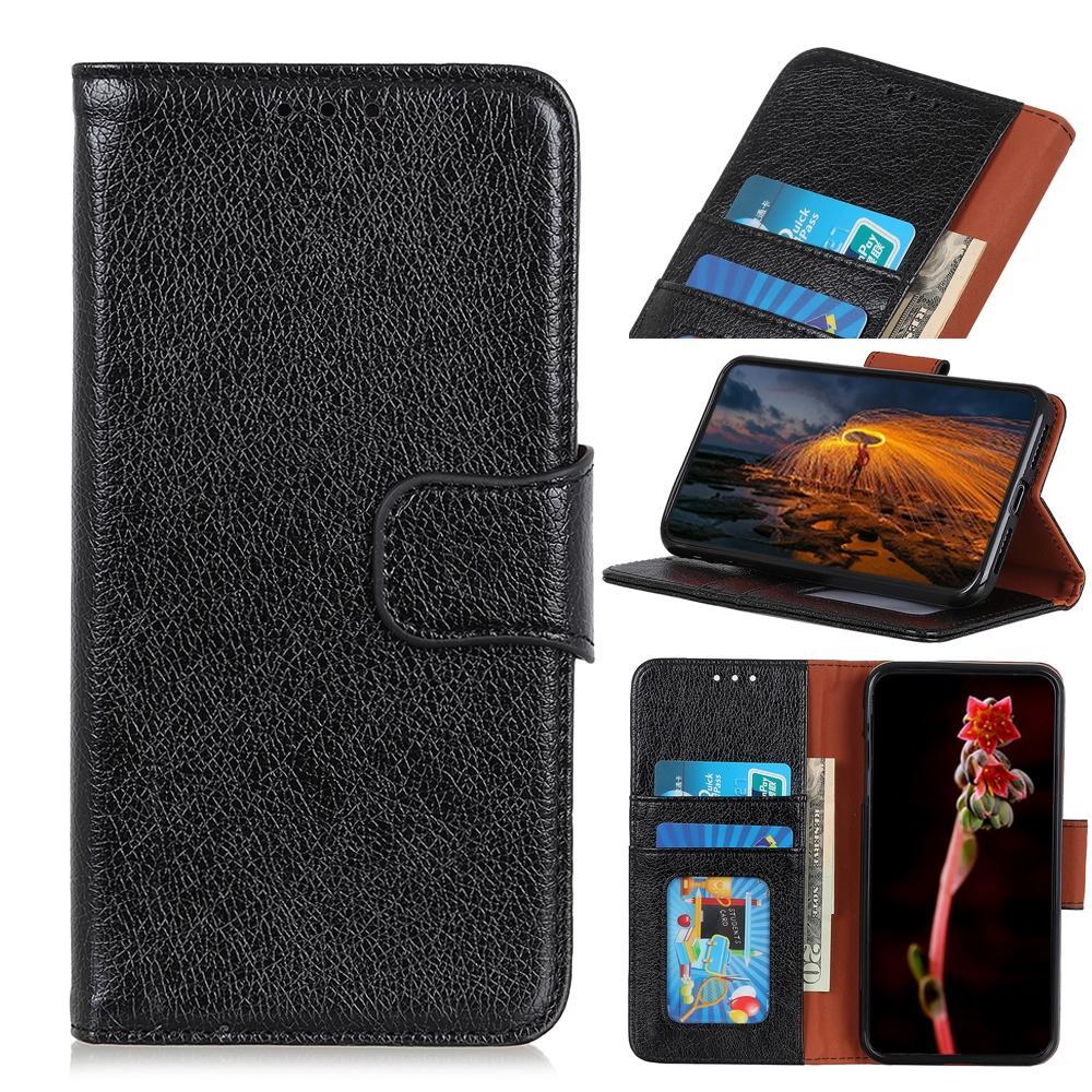 For Motorola Moto E7 Power Nappa Texture Horizontal Flip Leather Case with Holder & Card Slots & Wallet(Black)