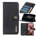 For HTC Desire 21 Pro 5G KHAZNEH Cowhide Texture Horizontal Flip Leather Case with Holder & Card Slots & Wallet(Black)