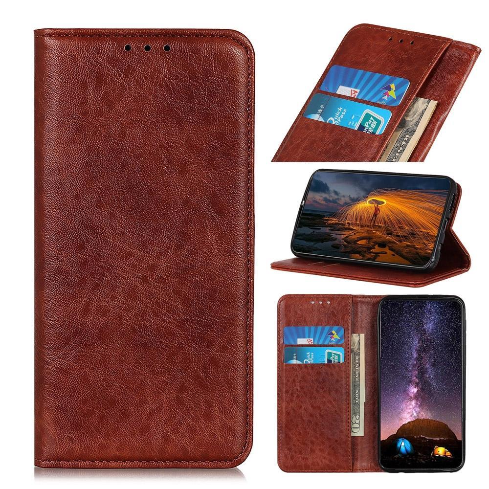 For HTC Desire 21 Pro 5G Magnetic Crazy Horse Texture Horizontal Flip Leather Case with Holder & Card Slots & Wallet(Brown)