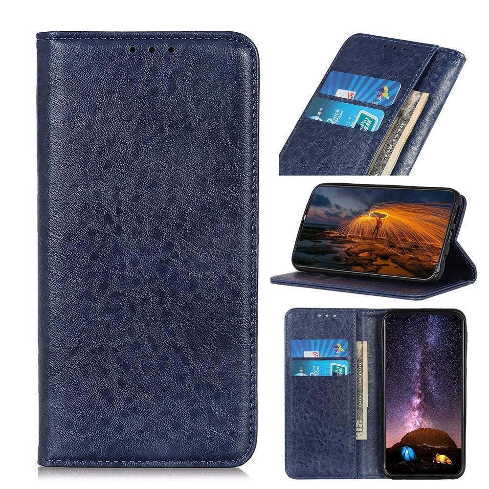 For Motorola Moto G Fast Magnetic Retro Crazy Horse Texture Horizontal Flip Leather Case with Holder & Card Slots & Wallet(Blue)