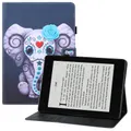 For Amazon Kindle Paperwhite (2019) Colored Drawing Horizontal Flip PU Leather Case with Holder & Card Slots & Wallet & Sleep / Wake-up Function(Mask
