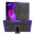 For Lenovo Tab P11 Tire Texture Shockproof TPU+PC Protective Case with Holder(Purple)