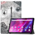 For Lenovo Qitian K10 TB-X6C6F / TB-X6C6X / TB-X6C6NBF Custer Painted TPU Smart Tablet Leather Case with Sleep / Wake-up Function & 3-Fold Holder(Retr