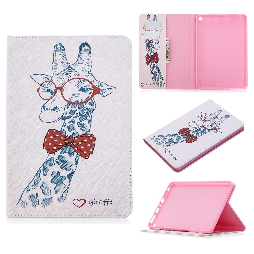 For Amazon Kindle Fire HD8 (2020) Colored Drawing Pattern Horizontal Flip Leather Case with Holder & Card Slots & Wallet(Deer)