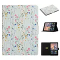 For Amazon Kindle Fire 7 (2019) Flower Pattern Horizontal Flip Leather Case with Card Slots & Holder(Small Floral)