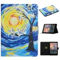For Amazon Kindle Fire HD7 (2019) Colored Drawing Pattern Horizontal Flip Leather Case with Holder & Card Slots(Starry Sky Tree)