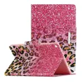 For Amazon Fire HD 8 (2017) Painted Pattern Horizontal Flip Leather Case with Holder(Leopard Powder Sand)