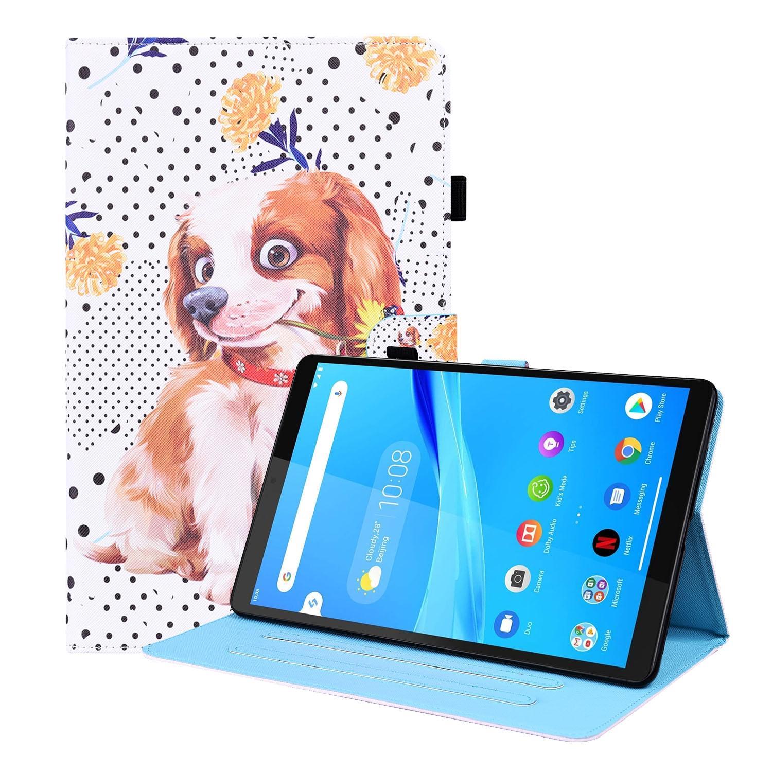 For Lenovo Tab M8 FHD TB-8505F / TB-8705X 8.0 inch Animal Pattern Horizontal Flip Leather Case with Holder & Card Slots & Photo Frame(Little Flower Do