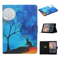For Amazon Kindle Fire HD10 (2017) Colored Drawing Pattern Horizontal Flip Leather Case with Holder & Card Slots & Sleep / Wake-up Function(Moonlight
