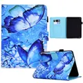 For Amazon Kindle Paperwhite 4 / 3 / 2 / 1 Sewing Pen Slot Leather Tablet Case(Butterflies)
