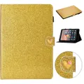 For Amazon Kindle 4/3/2/1 Love Buckle Glitter Horizontal Flip Leather Case with Holder & Card Slots(Gold)