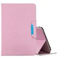 For 7 inch Universal Solid Color Horizontal Flip Leather Case with Card Slots & Holder & Wallet(Pink)