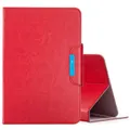 For 7 inch Universal Solid Color Horizontal Flip Leather Case with Card Slots & Holder & Wallet(Red)