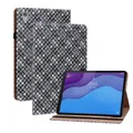 For Lenovo Tab M10 HD Gen 2 TB-X306X Color Weave Leather Tablet Case with Holder(Black)