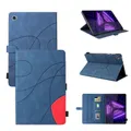 For Lenovo Tab M10 Plus TB-X606 10.3 inch Dual-color Splicing Horizontal Flip PU Leather Case with Holder & Card Slots & Sleep / Wake-up Function(Blue