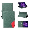 For Lenovo Tab M10 Plus TB-X606 10.3 inch Dual-color Splicing Horizontal Flip PU Leather Case with Holder & Card Slots & Sleep / Wake-up Function(Gree
