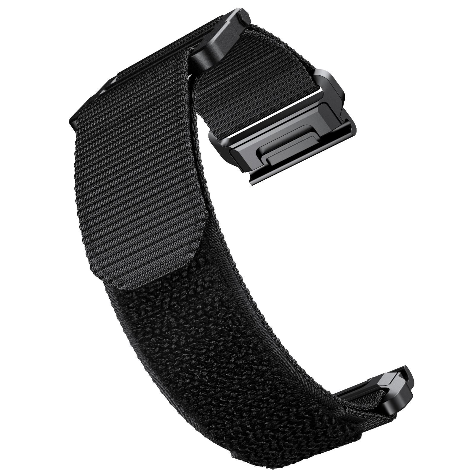 For Garmin Fenix 6X / 5X 26mm Hook And Loop Fastener Nylon Watchband(Black)