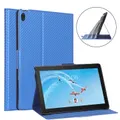 For Lenovo Tab E10 TB-X104F Ultra-thin Carbon Fiber Horizontal Flip PU Leather Tablet Case with 3-level Holder & Sleep / Wake-up Function(Blue)