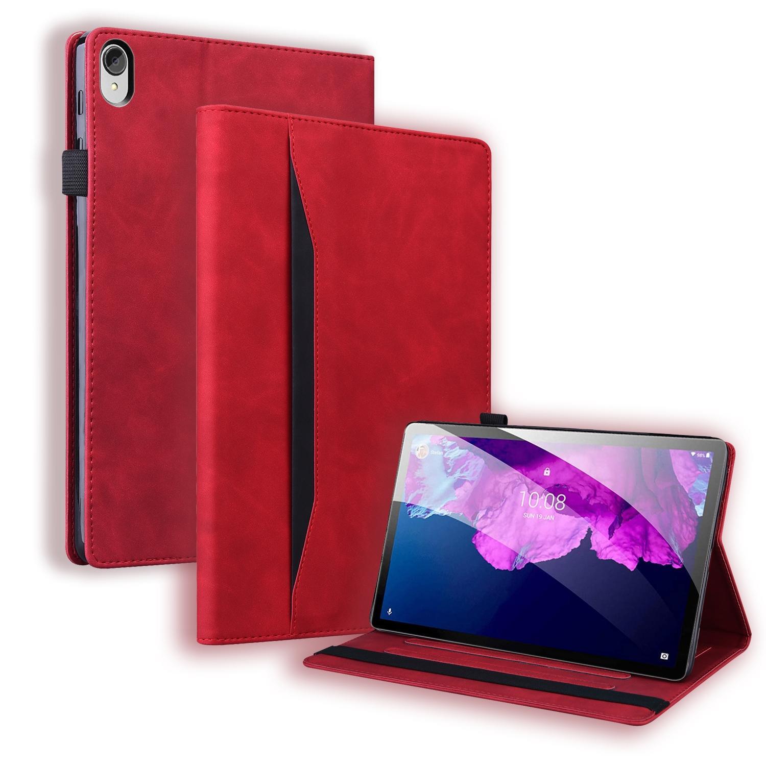 For Lenovo Tab P11 TB-J606F Business Shockproof Horizontal Flip Leather Case with Holder & Card Slots & Photo Frame & Pen Slot(Red)