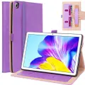 For Huawei Honor Pad 7 / 6 / T6 / X6 Business Retro PU Horizontal Flip Leather Case with Holder & Card Slots & Hand Strap(Purple)