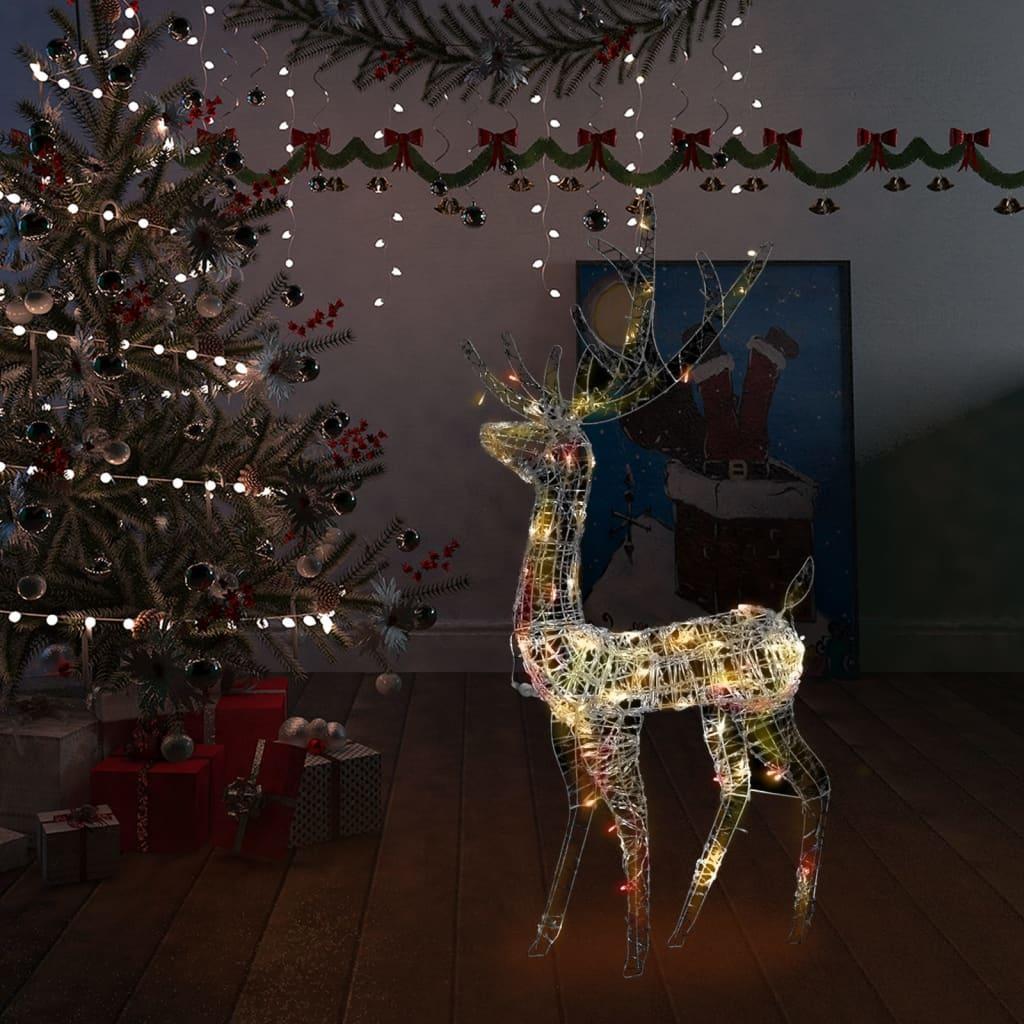 Acrylic Reindeer Christmas Decoration 140 LEDs 120 cm Colourful vidaXL