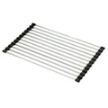 Stainless Steel Drying Over Sink Dish Rack - Silver and Black