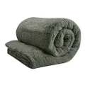 Teddy Bear Fleece Thermal Winter Quilt Doona Cover- Grey