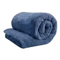 Teddy Bear Fleece Thermal Winter Quilt Doona Cover- Blue
