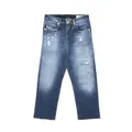 Diesel Girls Aryel Washed Straight Leg Jeans in Blue