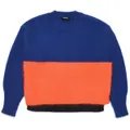 Diesel Girls Blue & Orange Wool Sweater