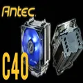 Antec C40-K 8mm cold plate 4 heat pipe Intel 1700 1200. AMD: AM4 AM5 Excellent cooling 92mm Blue PWM Fan 1 Year Warranty - CPU Air Cooler