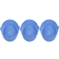 3-Pack Reusable Air Fryer Silicone Pot(Sky Blue)