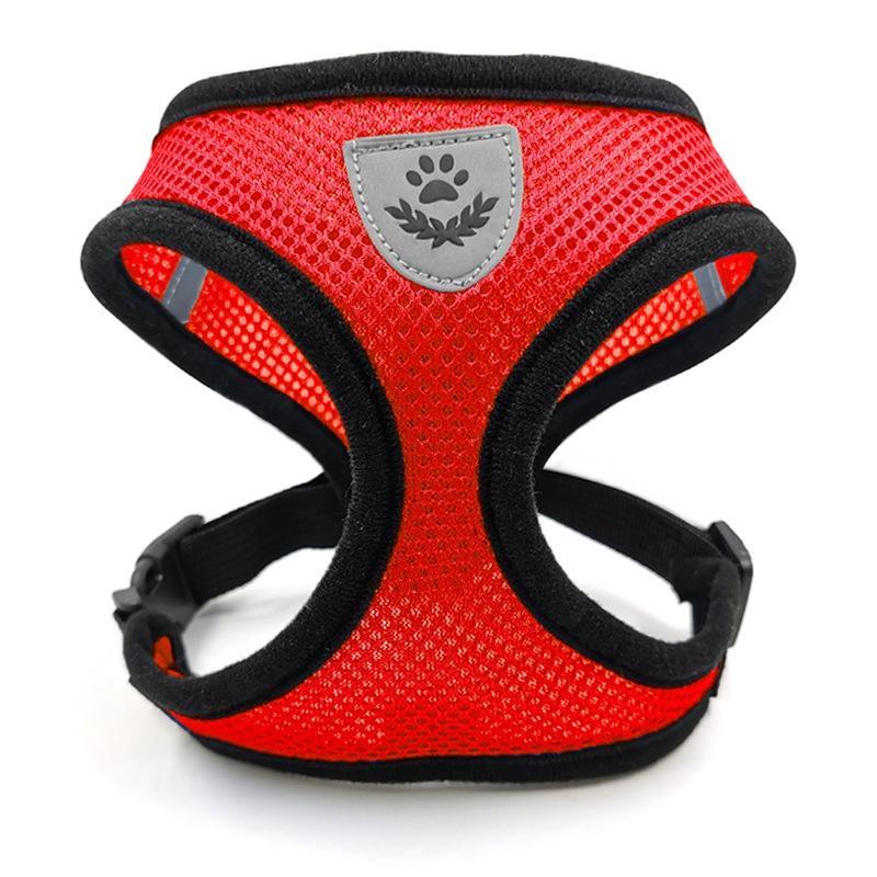 Pet Chest Strap Small Medium Dog Cat Breathable Dog Walking Vest, Size: S Chest Back(Red)
