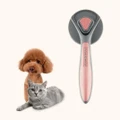 Pet Self-Cleaning Comb Cat Comb Dog Needle Comb Cat Hair Removal Comb Floating Brush( Cherry Blossom Color)