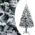 Artificial Christmas Tree with Flocked Snow Green 180 cm PVC vidaXL