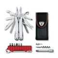 Victorinox Swiss Tool Spirit X (plus Ratchet Wrench Kit and Nylon Pouch) Swiss Army Knife - Silver