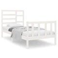 Bed Frame White Solid Wood 92x187 cm Single Size vidaXL