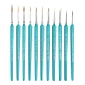 11 PCS Full Sets WeiZhuang Hook Line Pen Painting Hand-painted Watercolor Wolf Mint Hook Line Pen Painting Stroke Thin Line Brush, Color:Sky Blue