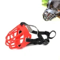 Mesh Breathable Silicone Anti-bite and Anti-call Pet Muzzle, Specification: Number 1(Red)