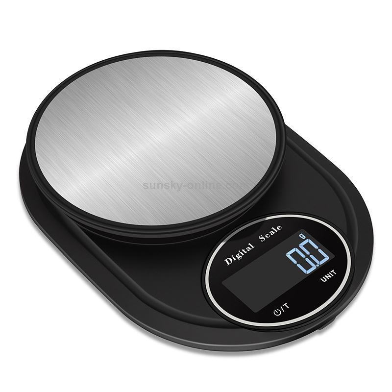 Home Kitchen Electronic Scale High Precision Stainless Steel Jewelry Scale, Style:No Edging, Specification:5kg/1g