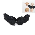 Pet Christmas Halloween Feather Wings Devil And Angel Holiday Makeup, Specification: S(Black)