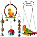 5 PCS/Set MT0034 Parrot Bird Swing Toy Bell Ball Bite String Combo Set