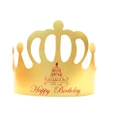 50 PCS Crown Birthday Hat Children Adult Birthday Party Cartoon Decoration Paper Hat(Gold Card)