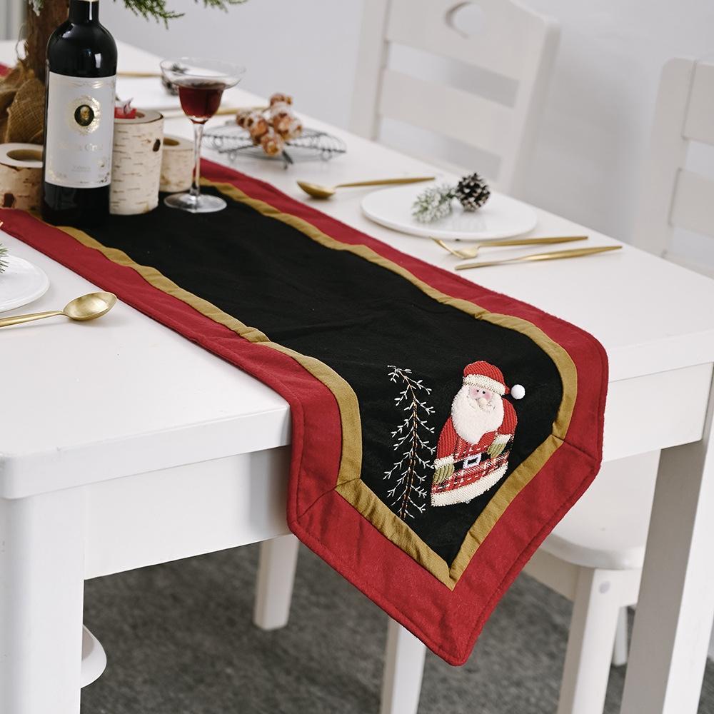 Christmas Decorations Snowman Table Runner Restaurant Festive Atmosphere Layout Tablecloth Placemat