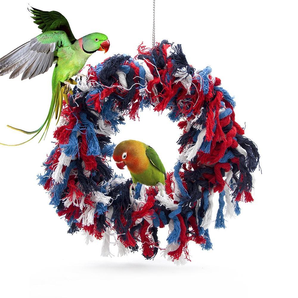 Bird Chew Toy Parrot Swing Cotton Rope Ring Swing Cotton Ring, Specification: 400g