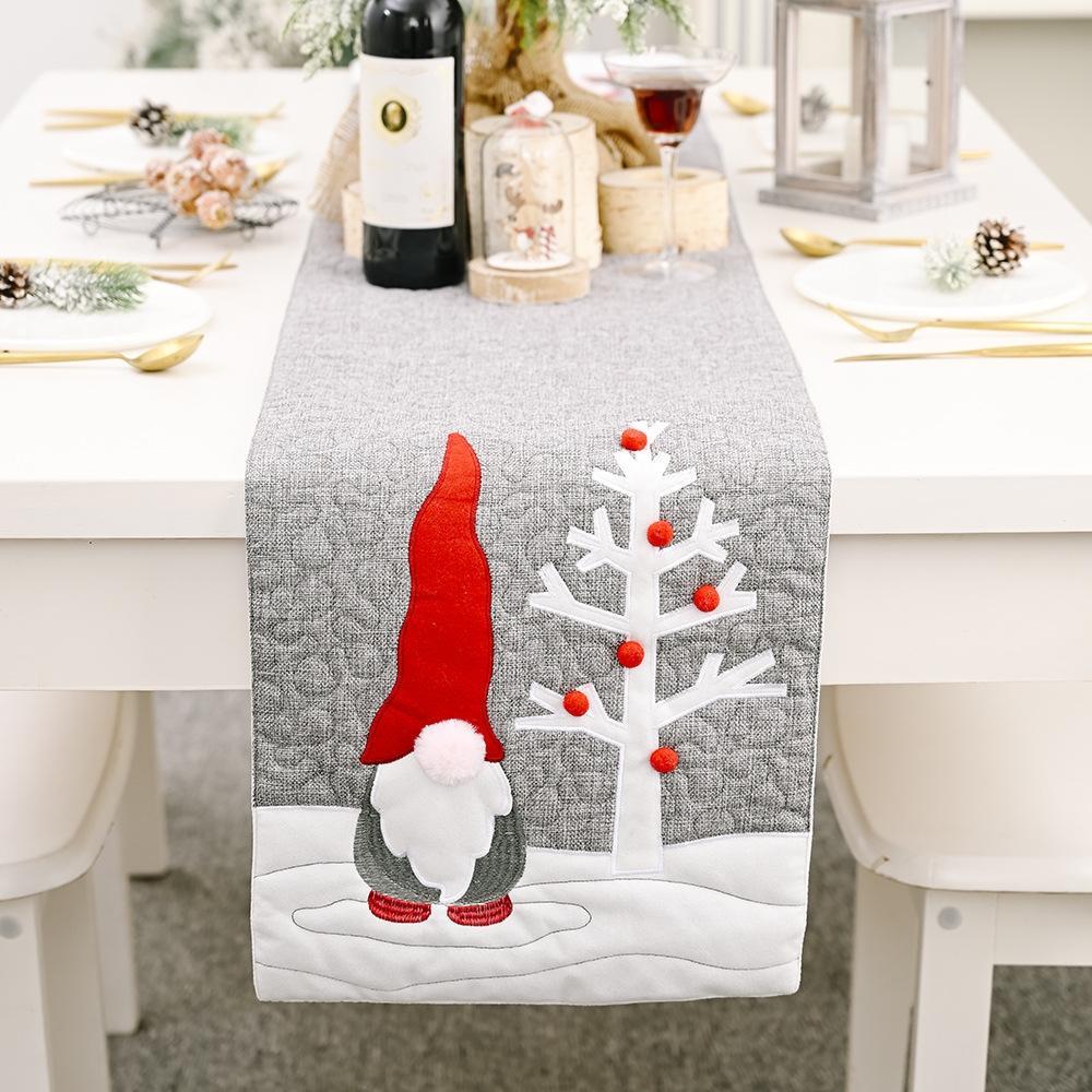 Christmas Decorations Faceless Doll Table Runner Family Atmosphere Layout Tablecloth