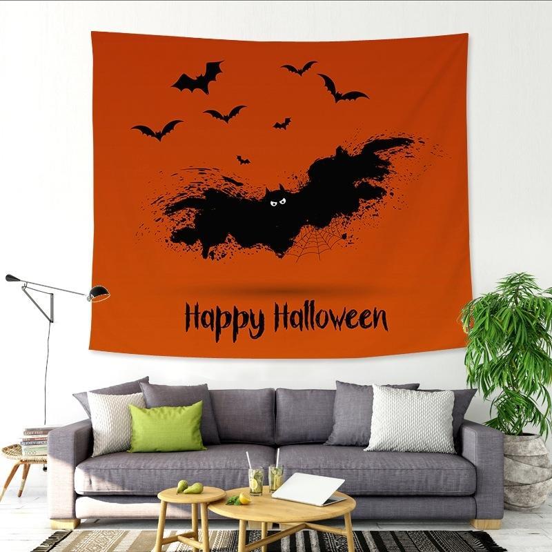 Halloween Funny Fabric Background Wall Tapestry Bar Decoration Tapestry, Size: 229x150cm(Bat)