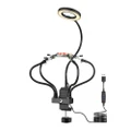 LED Lamp Magnifying Glass 360-Degree Adjustable Welding Table(T-SS5L-BK9)