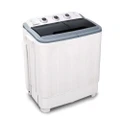 Devanti 5KG Mini Portable 30L Twin Tub Washing Machine - White