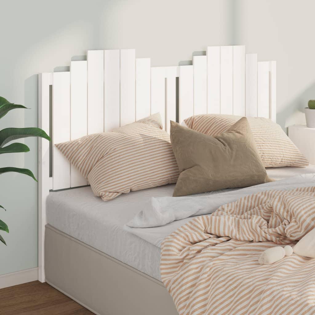 Bed Headboard White 156x4x110 cm Solid Wood Pine vidaXL